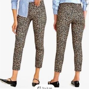 New J Crew Factory Winnie Pants Leopard Print Size 6